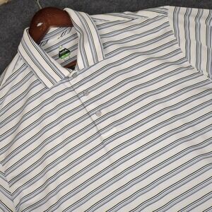 Bolle Golf Tech Polo Shirt Mens Large Stripe Short Sleeve Performance